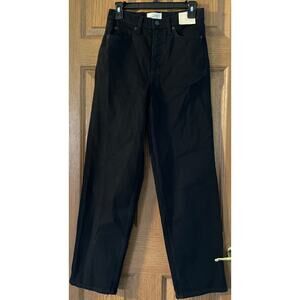 NWT Universal Thread Button Fly Black Denim Pants Size 4 Highest-Rise straight